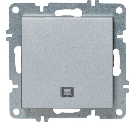 Выключатель односторнний Arvia electric с подсветкой цвет серебряный 50032000201