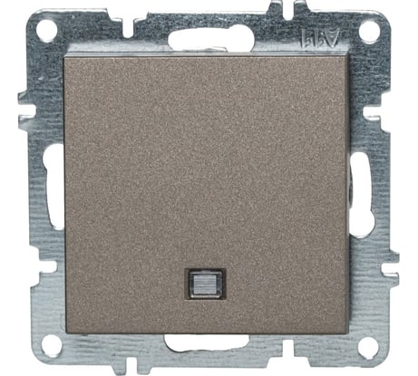Выключатель односторнний Arvia electric с подсветкой цвет антрацит 50062000201