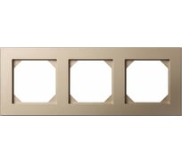 Трехместная рамка LIREGUS Эпсилон K14-245-03 E/Ch шампань 28-320