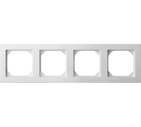 Четырехместная рамка LIREGUS Эпсилон K14-245-04 E/B белая 28-041