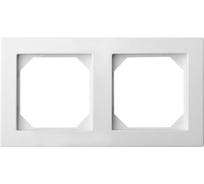 Двойная рамка для розеток LIREGUS Эпсилон K14-245-02 E/B белая 28-039