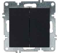 Выключатель двойной односторонний Arvia electric черный 50072000202