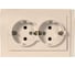 Розетка Metronex Electric Verona Cream двойная c заземлением кремовая FRZ00020208MLK 1