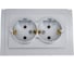 Розетка Metronex Electric Verona Silver двойная c заземлением серая FRZ00020208SRM 1