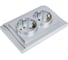Розетка Metronex Electric Verona Silver двойная c заземлением серая FRZ00020208SRM 2