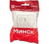 1-клавишный проходной выключатель EKF Минск, СП, 10А, белый, Basic ERV10-025-10 16154207