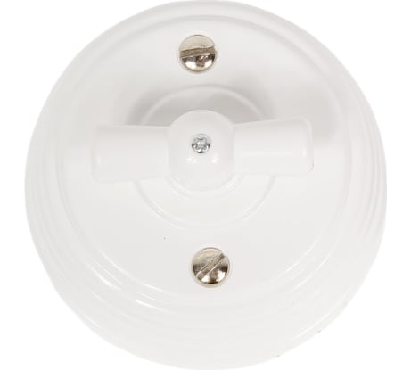 Выключатель МЕЗОНИНЪ пластиковый поворотный 4 положения, цвет - белый GE30401-01