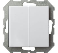 Двухклавишный выключатель LIREGUS Эпсилон IJ5 10-003-01 E/B белый без рамки 28-003