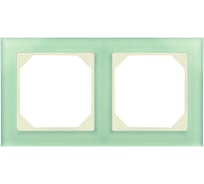 Двухпостовая рамка LIREGUS Эпсилон К14-245-02 E/NG стекло 28-242