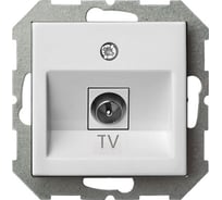 Телевизионная розетка LIREGUS Эпсилон ITVL-1-01 E/B белая без рамки 28-022