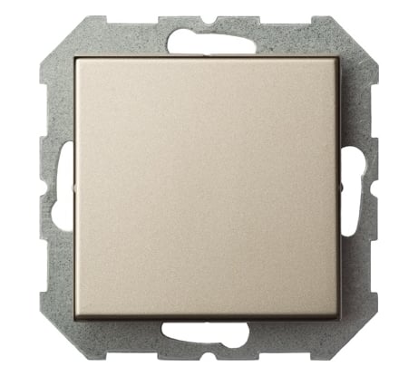 Одноклавишный выключатель света LIREGUS Эпсилон IJ1 10-203-01 E/Ch шампань без рамки 28-3000