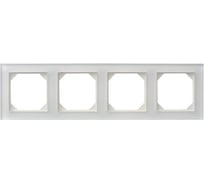 Четырехпостовая рамка LIREGUS Эпсилон К14-245-04 E/WGG белое стекло 28-254