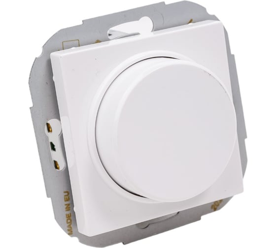 Диммер-выключатель LIREGUS 40-400W Эпсилон ISR-002-01 E/B белый без рамки 28-013