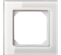 Рамка LIREGUS однопостовая Эпсилон К14-245-01 E/WGG белое стекло 28-251