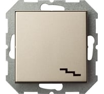 Проходной одноклавишный выключатель LIREGUS Эпсилон IP6 10-201-01 E/Ch шампань без рамки 28-303