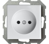 Розетка без заземления LIREGUS Эпсилон IKL 16-304-01 E/B белая без рамки 28-015