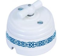 Выключатель МЕЗОНИНЪ поворотный на 4 положения, цвет - МЕДЕО голубая лазурь GE70401-77