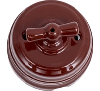 Выключатель МЕЗОНИНЪ фарфоровый поворотный на 4 положения, цвет - коричневый GE70401-04