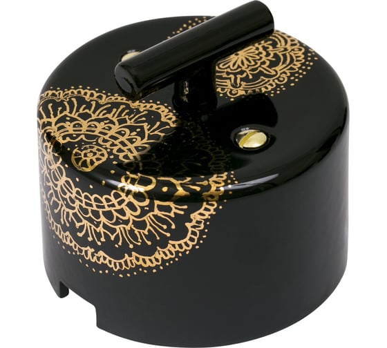 Выключатель МЕЗОНИНЪ на 4 положения CILINDRO "ЕКАТЕРИНА", цвет - черный GE90401-05E 1