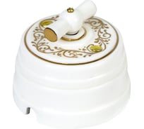 Выключатель МЕЗОНИНЪ на 2 положения "ЕЛИЗАВЕТА", цвет - белый GE70404-01EL