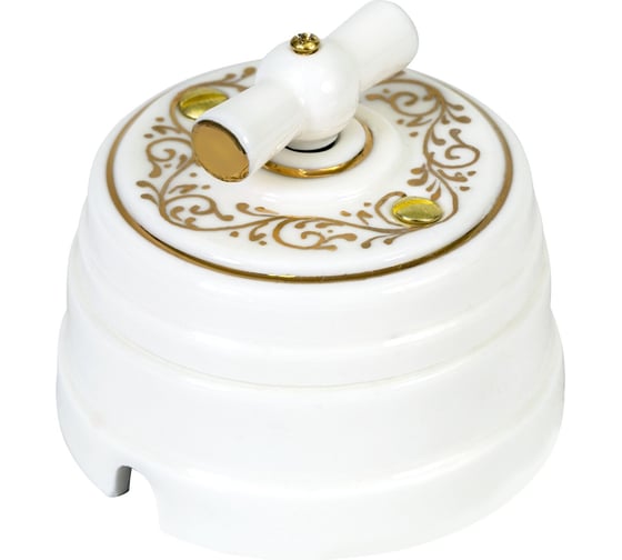 Выключатель МЕЗОНИНЪ на 2 положения "ЕЛИЗАВЕТА", цвет - белый GE70404-01EL 1