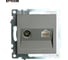 Розетка tv + компьютерная rj-45 (механизм) STEKKER серия катрин, графит, gls00-7106-06 49417 8