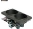 Розетка 2-местная STEKKER с защитной шторкой (механизм) б/з, 250в, 10а, серия катрин, графит, gls10-7113-06 49421 10