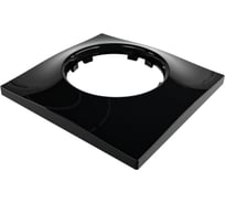 1-местная рамка Мезонинъ пластиковая, для скрытой установки, волна, цвет, черный,, серия ЛАХТА GE35731-05