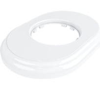 1-местная рамка Мезонинъ пластиковая, для скрытой установки, овал, цвет белый, серия ЛАХТА GE35701-01