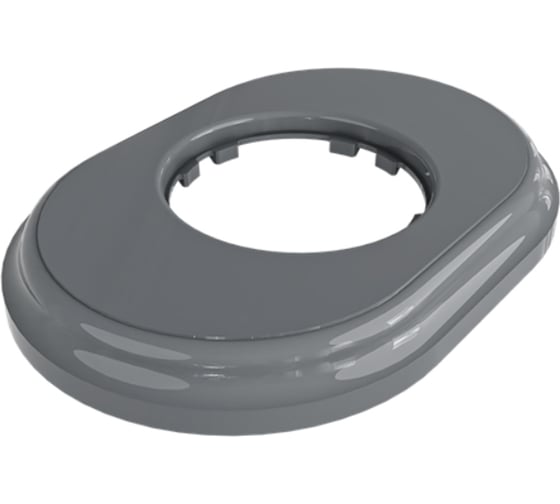 1-местная рамка Мезонинъ пластиковая, для скрытой установки, овал, цвет серый, серия ЛАХТА GE35701-07 1