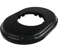 1-местная рамка Мезонинъ пластиковая, для скрытой установки, овал, цвет, черный, серия ЛАХТА GE35701-05