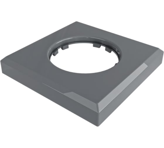 1-местная рамка Мезонинъ пластиковая, для скрытой установки, прямоугольник, цвет серый, серия ЛАХТА GE35721-07 1