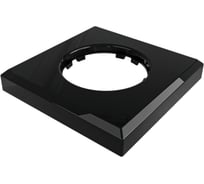 1-местная рамка Мезонинъ пластиковая, для скрытой установки, прямоугольник, цвет, черный, серия ЛАХТА GE35721-05