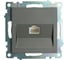 Розетка компьютерная 1-местная rj-45 (механизм) STEKKER, серия катрин, графит, gls00-7107-06, 49418 1