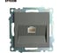Розетка компьютерная 1-местная rj-45 (механизм) STEKKER, серия катрин, графит, gls00-7107-06, 49418 8