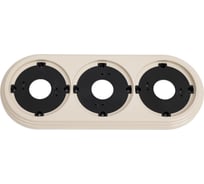 Рамка МЕЗОНИНЪ 3-местная пластиковая, цвет - слоновая кость GE30703-02