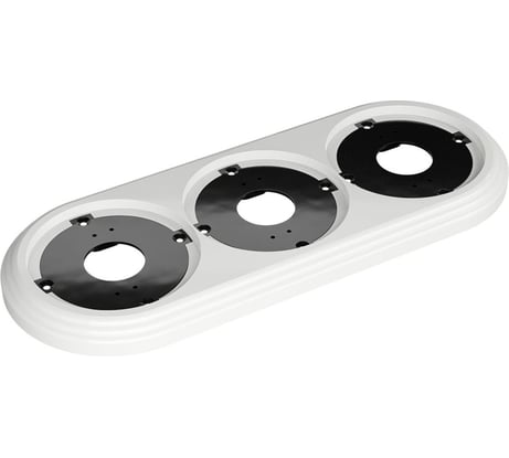 Рамка МЕЗОНИНЪ 3-местная пластиковая, цвет - белая GE30703-01