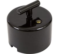 Выключатель МЕЗОНИНЪ CILINDRO проходной, на 2 положения , цвет - черный GE90404-05