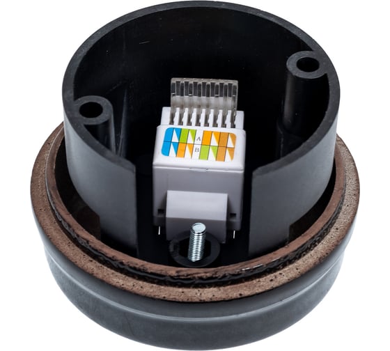 Розетка МЕЗОНИНЪ компьютерная RJ45, цвет - черный, БЕЗ КОЛЬЦА GE70341-05k