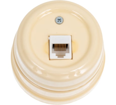 Розетка МЕЗОНИНЪ компьютерная RJ45, цвет - слоновая кость GE70341-02