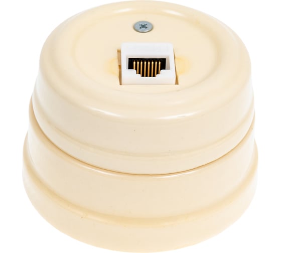 Розетка МЕЗОНИНЪ компьютерная RJ45, цвет - слоновая кость GE70341-02