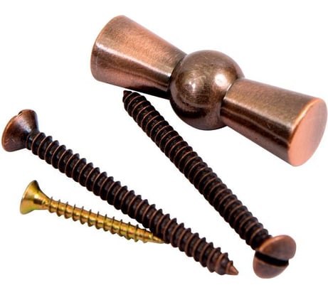 Ручка МЕЗОНИНЪ для выключателя в комплекте с саморезами, цвет - красная бронза GE30001-33