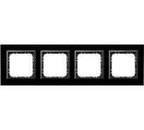 Рамка Ospel Sonata 4-ая, черное стекло R-4RGC/32/25