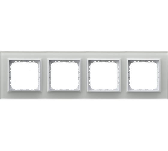Рамка Ospel Sonata 4-ая, белое стекло R-4RGC/31/00 1