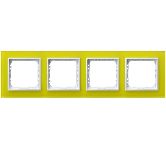 Рамка Ospel Sonata 4-ая, стекло, лимон R-4RGC/60/00 1