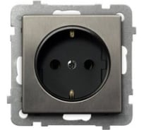 Розетка Ospel Sonata 1-я с/з, Schuko, без рамки, медь GP-1RMS/m/44