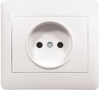1-местная розетка EKF София, без заземления, 10А, белая, Simple, SQ ELR10-022-10