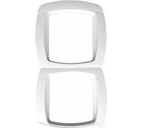 Рамка 2-местная вертикальная белая Simple SQ Париж EKF ESM-V-302-10