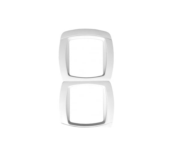 2-местная вертикальная рамка EKF Париж, белая, Simple, SQ ESM-V-302-10 1