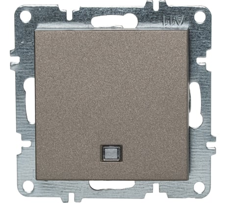 Выключатель односторонний Arvia Electric с подсветкой дымчатый цвет 50042000201